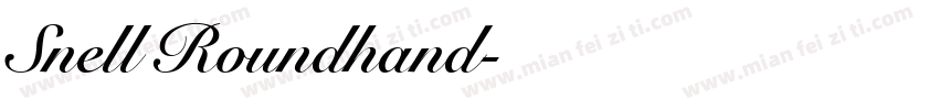 Snell Roundhand字体字体转换